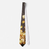 Goudgele appelbladeren naherfstasfalt stropdas (Voorkant)