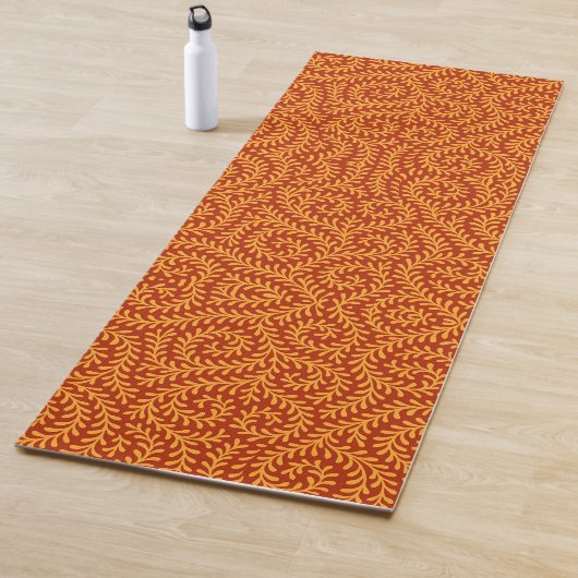 Goudgele Bladerige Wingerdpatroon Yogamat (In situ)