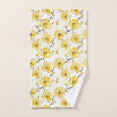 Goudgele bloemen bad handdoek (Handdoek)