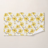 Goudgele bloemen bad handdoek (Handdoek)