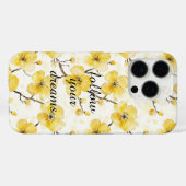 Goudgele bloemen Case-Mate iPhone case (Achterkant (horizontaal))