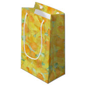  Goudgele Daffodils Kleine Gift Bag Klein Cadeauzakje (Voorkant Gekanteld)