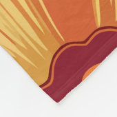 Goudgele en rode bloemen met Blauwgroen bladeren Fleece Deken (Hoek)