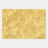 Goudgele Glitzy Glitter Sparkle Inpakpapier Vel (Voorkant 3)
