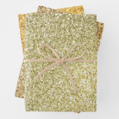 Goudgele Glitzy Glitter Sparkle Inpakpapier Vel (In situ)