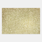 Goudgele Glitzy Glitter Sparkle Inpakpapier Vel (Voorkant)