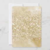 Goudgele Glitzy Glitter Uitnodiging (Achterkant)