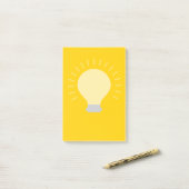 Goudgele gloeilamp post-it® notes (Op bureau)