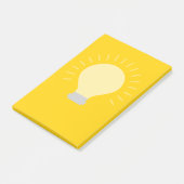 Goudgele gloeilamp post-it® notes (Schuin)
