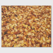 Goudgele herfst esdoornbladeren cadeaupapier (Vlak)