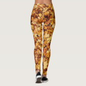 Goudgele herfst esdoornbladeren leggings (Achterkant)