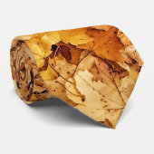 Goudgele herfst esdoornbladeren stropdas (Opgerold)