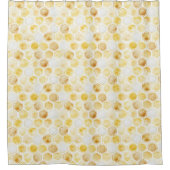 Goudgele honingraat douchegordijn (Voorkant)