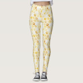 Goudgele honingraat leggings (Voorkant)