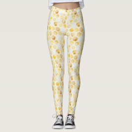 Goudgele honingraat leggings