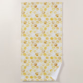 Goudgele honingraat strandlaken (Voorkant)