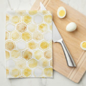 Goudgele honingraat theedoek (Quarter Fold)