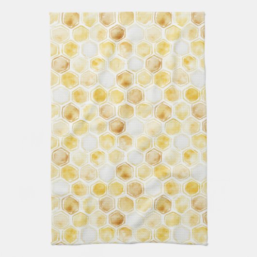 Goudgele honingraat theedoek (Verticaal)