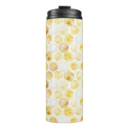 Goudgele honingraat thermosbeker
