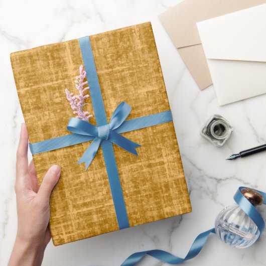 Goudgele Linnen Cadeaupapier (Geschenken)