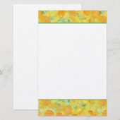 Goudgele narcissen briefpapier (Voorkant / Achterkant)