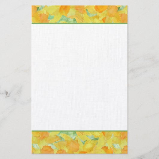 Goudgele narcissen briefpapier (Voorkant)
