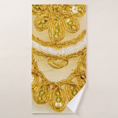 Goudgele oogstreep. Achtergrondstructuur, zon Badhanddoek (Badhanddoek)