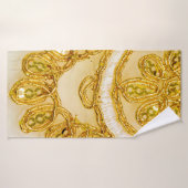 Goudgele oogstreep. Achtergrondstructuur, zon Badhanddoek (Badhanddoek)