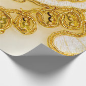 Goudgele oogstreep. Achtergrondstructuur, zon Cadeaupapier (Hoek)