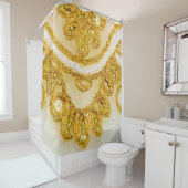 Goudgele oogstreep. Achtergrondstructuur, zon Douchegordijn (In situ)