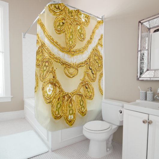 Goudgele oogstreep. Achtergrondstructuur, zon Douchegordijn (In situ)