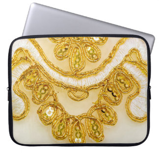 Goudgele oogstreep. Achtergrondstructuur, zon Laptop Sleeve