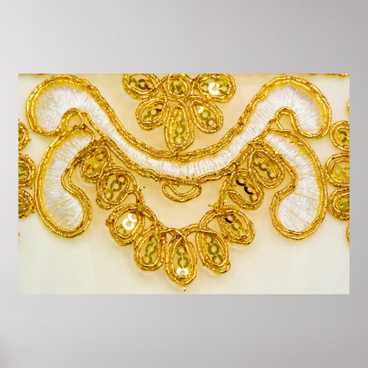 Goudgele oogstreep. Achtergrondstructuur, zon Poster (Voorkant)