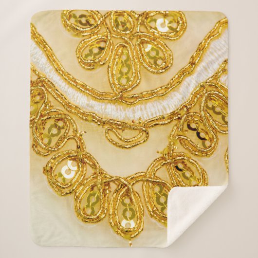 Goudgele oogstreep. Achtergrondstructuur, zon Sherpa Deken (Voorkant)