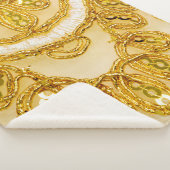 Goudgele oogstreep. Achtergrondstructuur, zon Sherpa Deken (3/4)