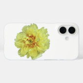 Goudgele pioen op witte iPhone / iPad hoesje (Achterkant (horizontaal))