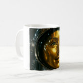 Goudgele portret koffiemok (Voorkant links)