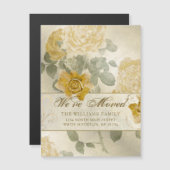 goudgele roos bloemig bewegen (Voorkant / Achterkant)