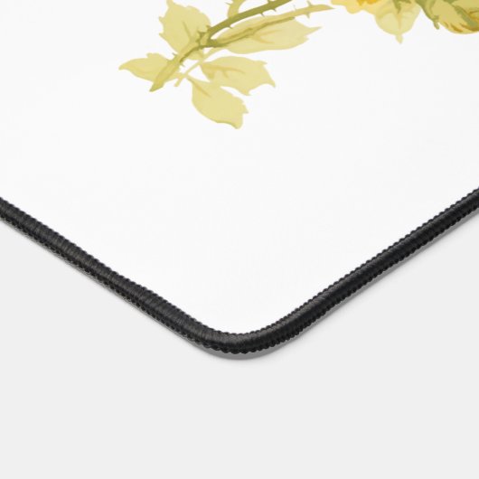  goudgele rozen w/name bureaumat (Hoek)