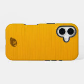 Goudgele textuur iPhone 16 hoesje (Achterkant horizontaal)