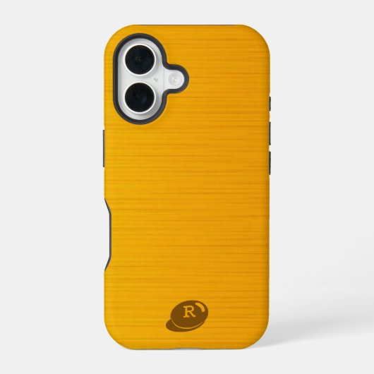 Goudgele textuur iPhone 16 hoesje (Achterkant)