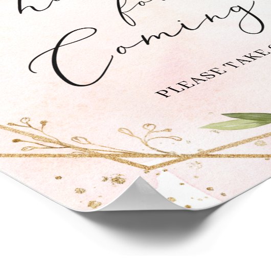 Goudgeometrische bedankt voor het werpen van een b poster (Hoek)