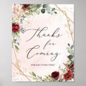 Goudgeometrische bedankt voor het werpen van een b poster (Voorkant)