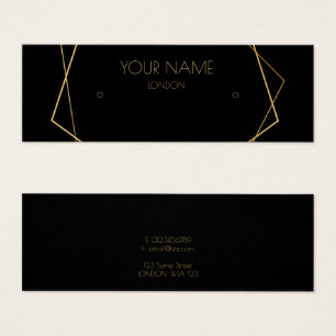 Goudgeometrische oorenkaart mini visitekaartjes