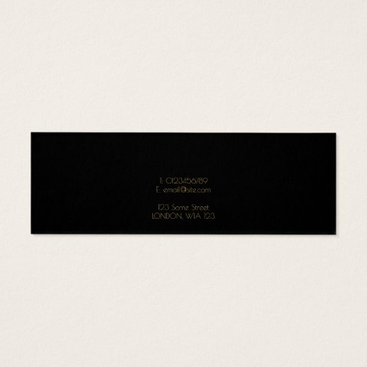 Goudgeometrische oorenkaart mini visitekaartjes (Achterkant)