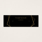 Goudgeometrische oorenkaart mini visitekaartjes (Voorkant)