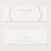 Goudgeometrische oorenkaart mini visitekaartjes (Voorkant /achterkant)