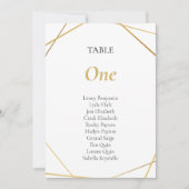 Goudgeometrische tabel - Aantal zitplaatsen Kaart (Voorkant)