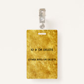 goudgeometrische vierkant moderne trendy badge lan (Achterkant met clip)