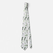 goudgeometrische waterverf elegante bruiloft stropdas (Voorkant)